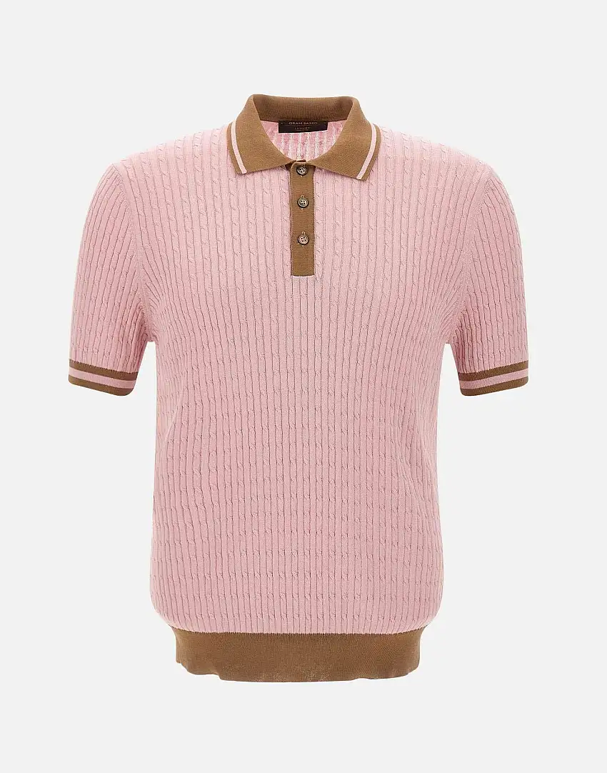 Cotton knit polo shirt 48752997