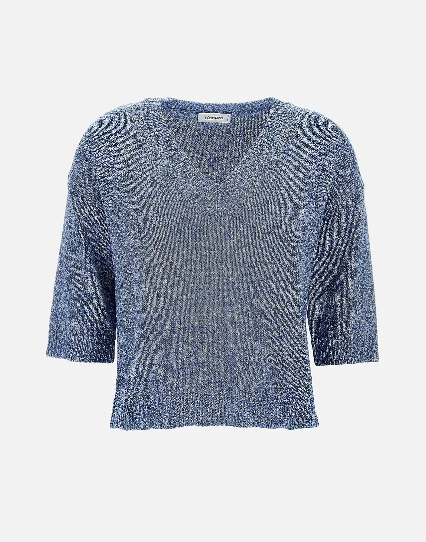 Cotton-viscose sweater 72470396