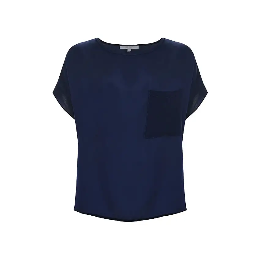 Blusa Donna in viscosa con taschino