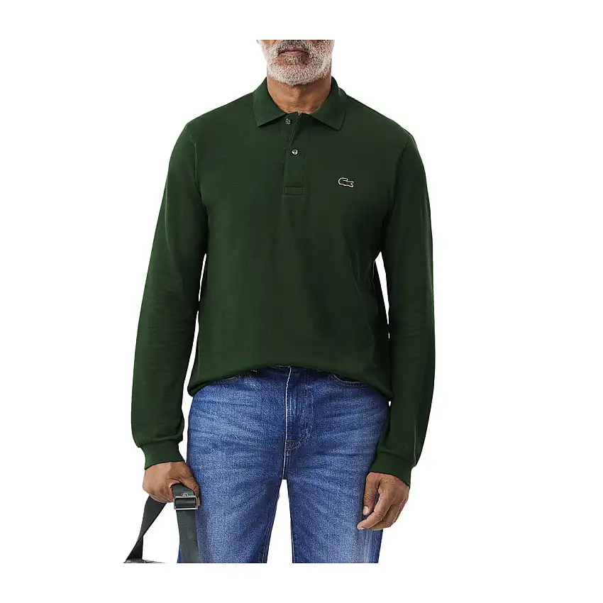Polo Uomo maniche lunghe due bottoni