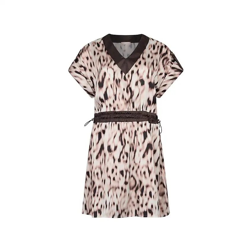 Abito Donna mini animalier con coulisse
