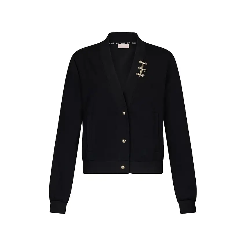 Felpa Donna cut out con scollo a V