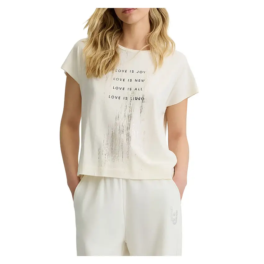 T-shirt Donna con stampa laminata