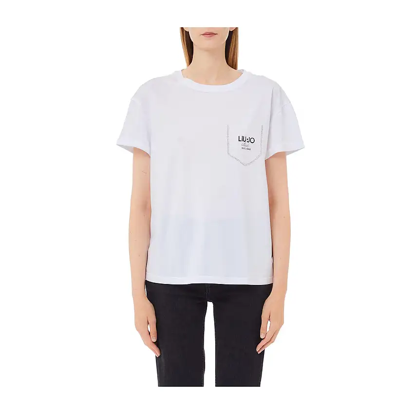 T-shirt Donna con taschino finto