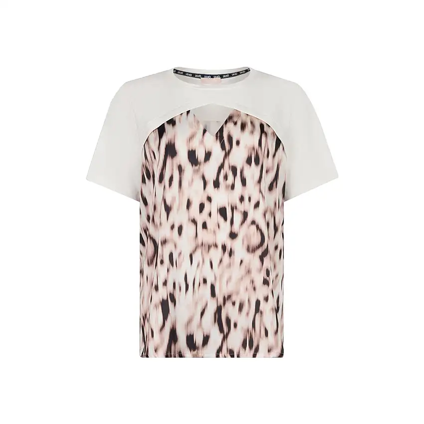 T-shirt Donna cut out maculata