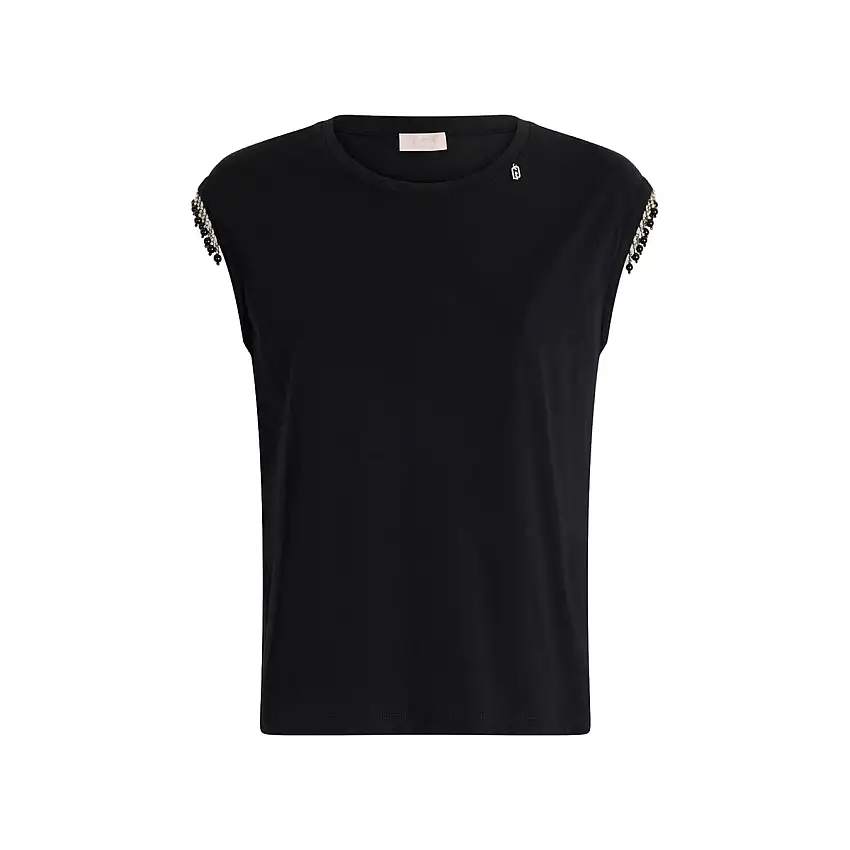 T-shirt Donna in jersey con perline