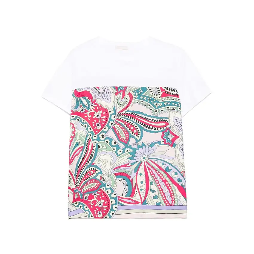 T-shirt Donna inserto multicolore