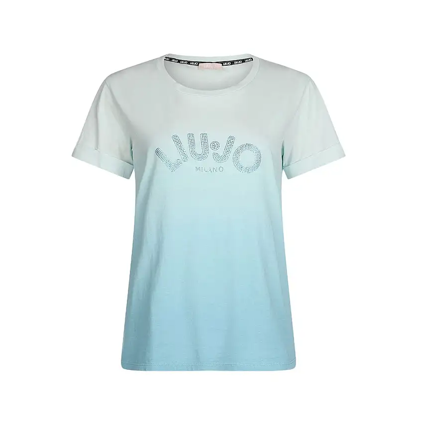 T-shirt Donna sfumata con strass