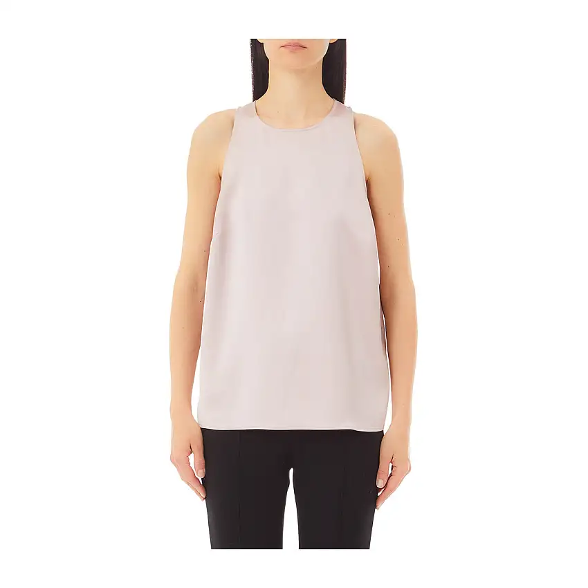Top Donna in raso con fiocco