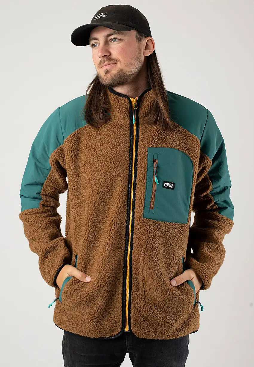 Picture - Quilchena Zip Chocolate/Bayberry - Giacca