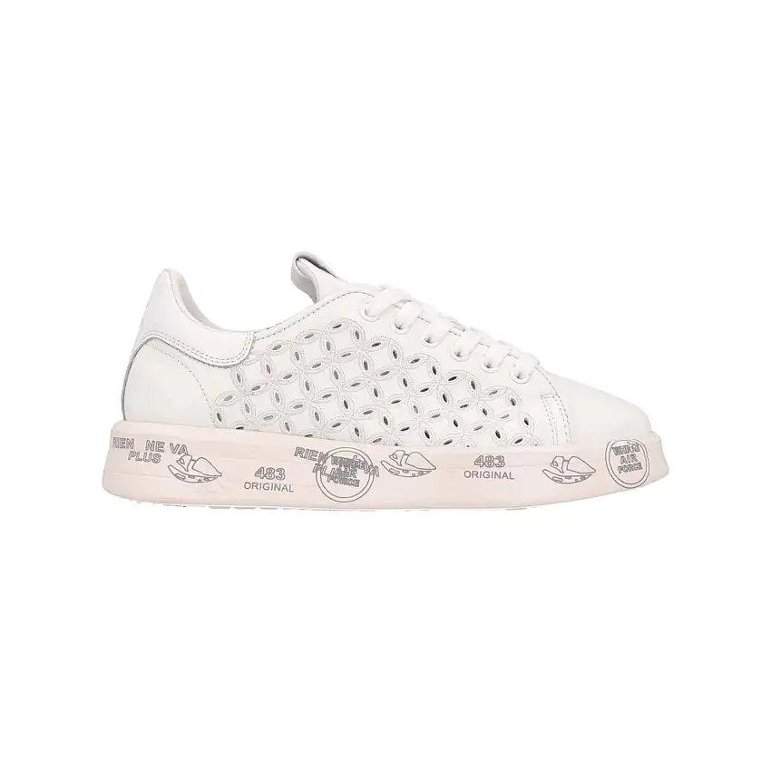 Sneakers Donna Belle 6283 ricamata sangallo