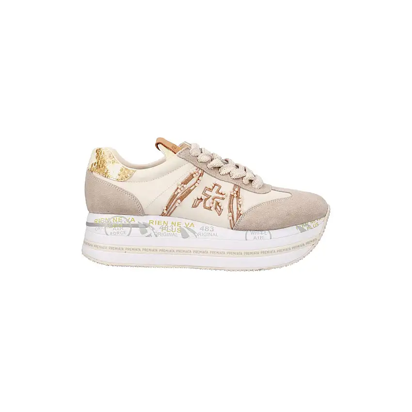 Sneakers Donna Beth 7375 in camoscio