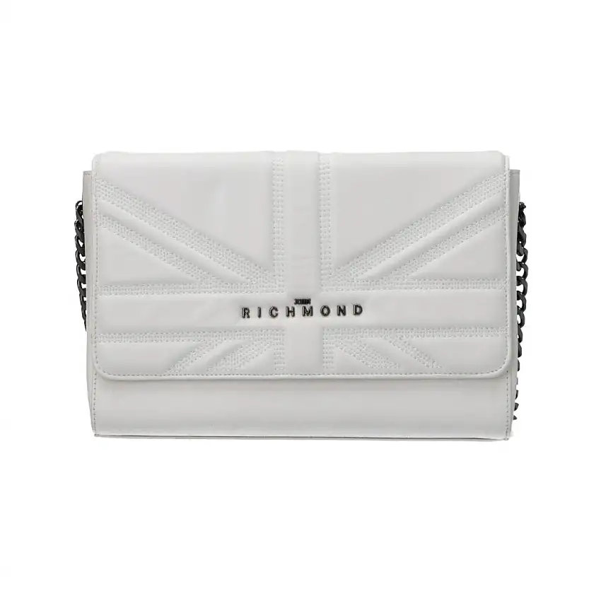 REAL LEATHER SHOULDER BAG DORICO Bianco