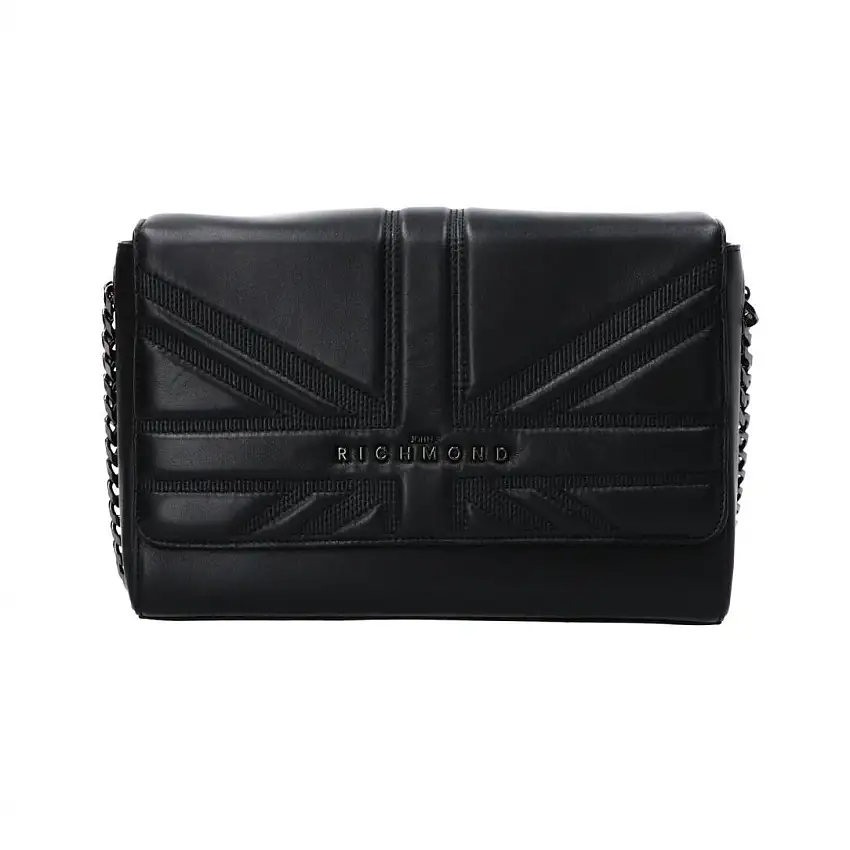 REAL LEATHER SHOULDER BAG DORICO Nero