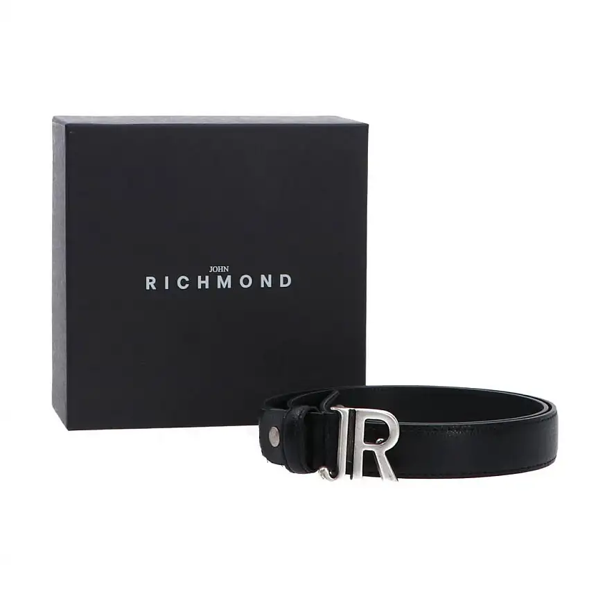 REAL LEATHER BELT BROGELOS Nero