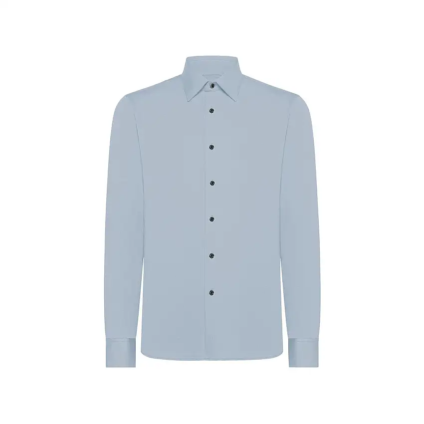 Camicia Uomo Oxford Jaquard fit regolare