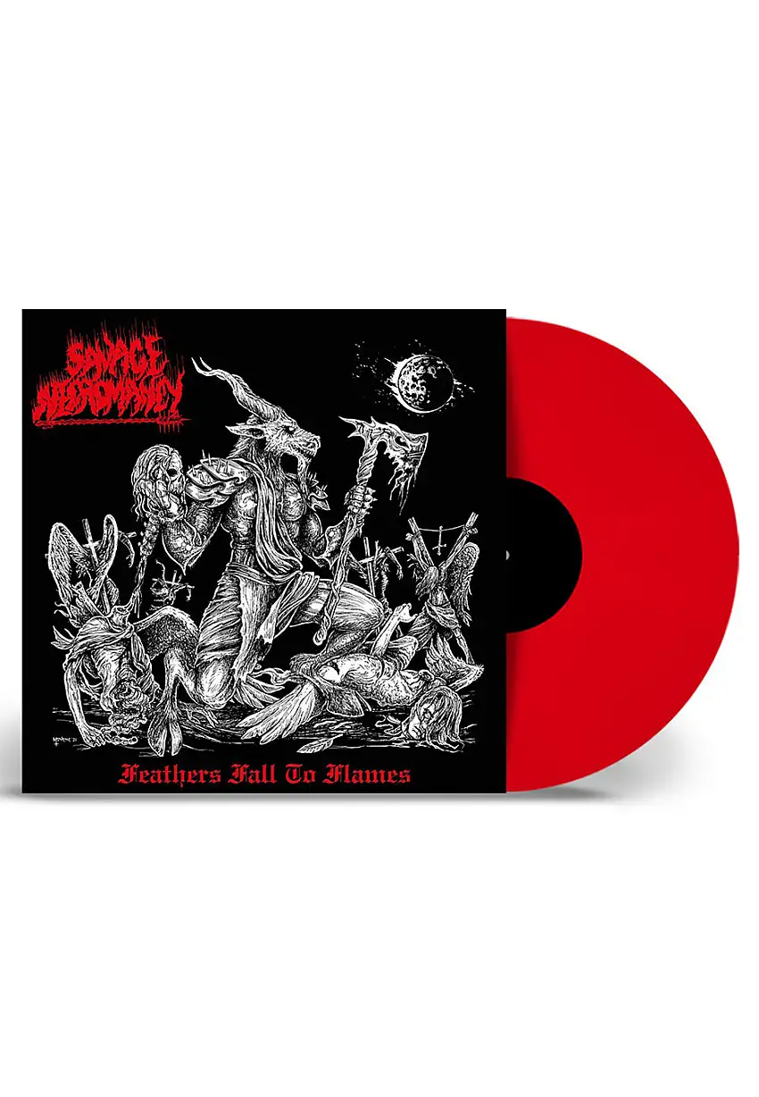 Savage Necromancy - Feathers Fall To Flames Red - Colored Vinyl