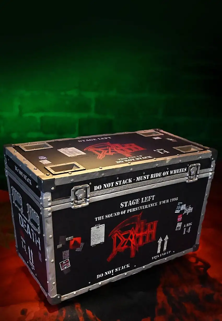 Death - Case Statue & Stage Backdrop Set The Sound of Perseverance Tour 1998 - Statua
