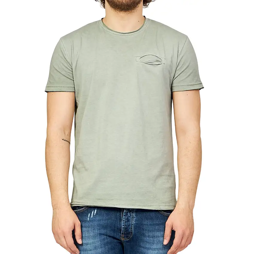 T-shirt Uomo tinta unita con taschino